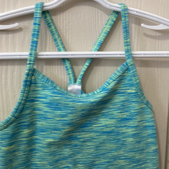 Ivivva Blue, Green & Yellow Marled Spaghetti Strap Tank Top - Picture 2 of 5